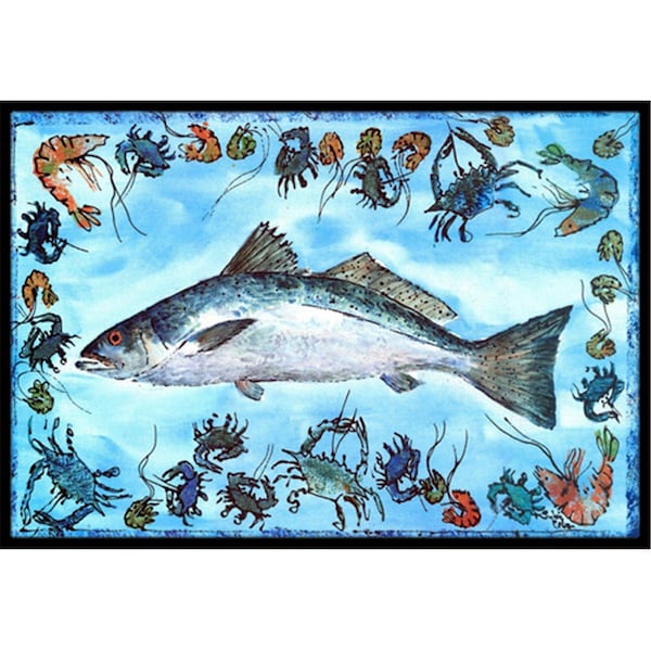 Carolines Treasures 36 x 24 in. Fish Speckled Trout Indoor Or Outdoor Doormat 8086-JMAT - main